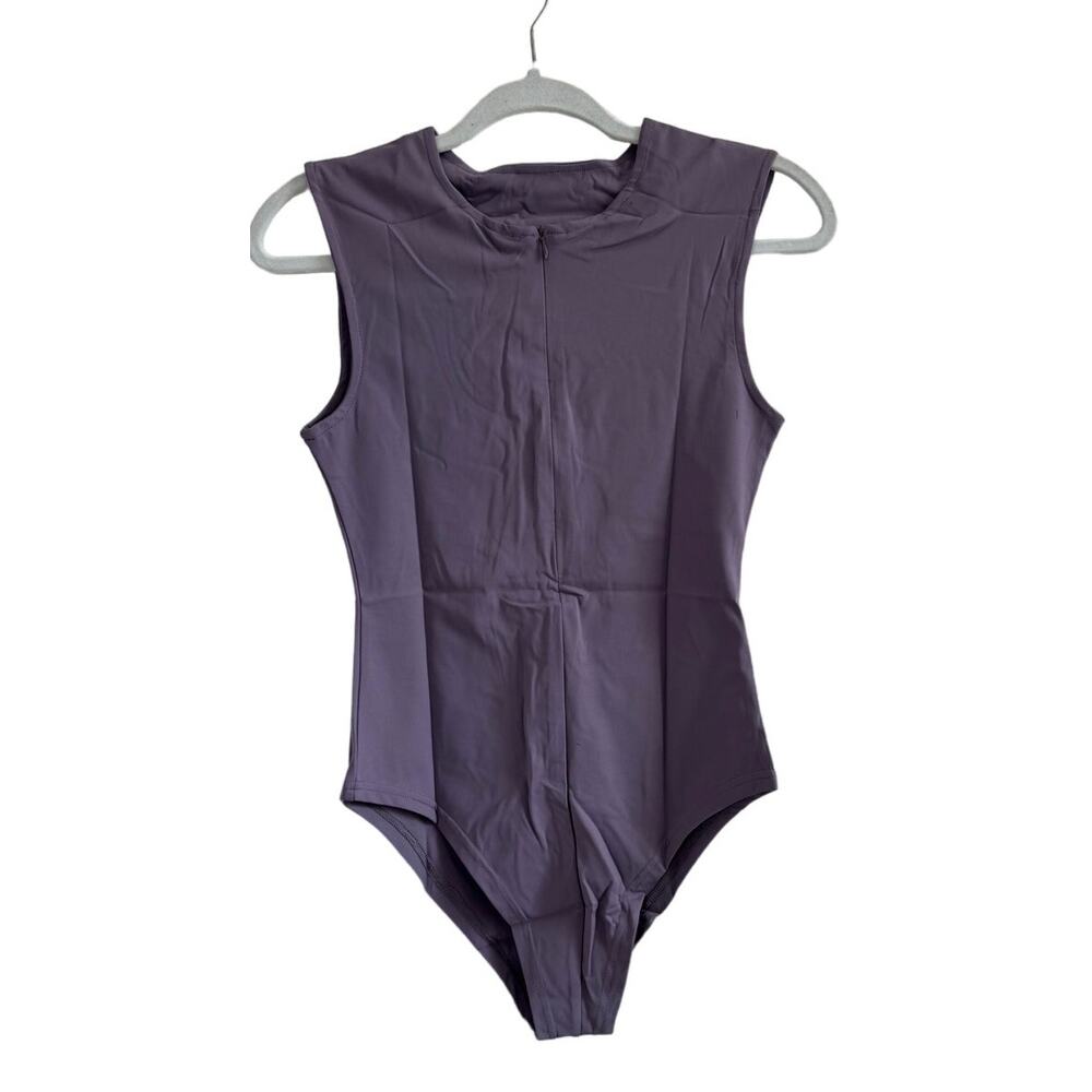 NWOT Women's Sleeveless Sexy Purple Lavender Bodysuit Top Blouse Bodycon Small